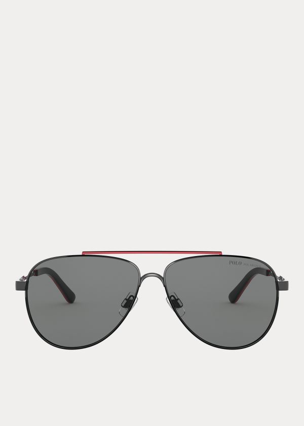 Gafas De Sol Polo Ralph Lauren Hombre Plateados - Striped Pilot - WNKFP6123